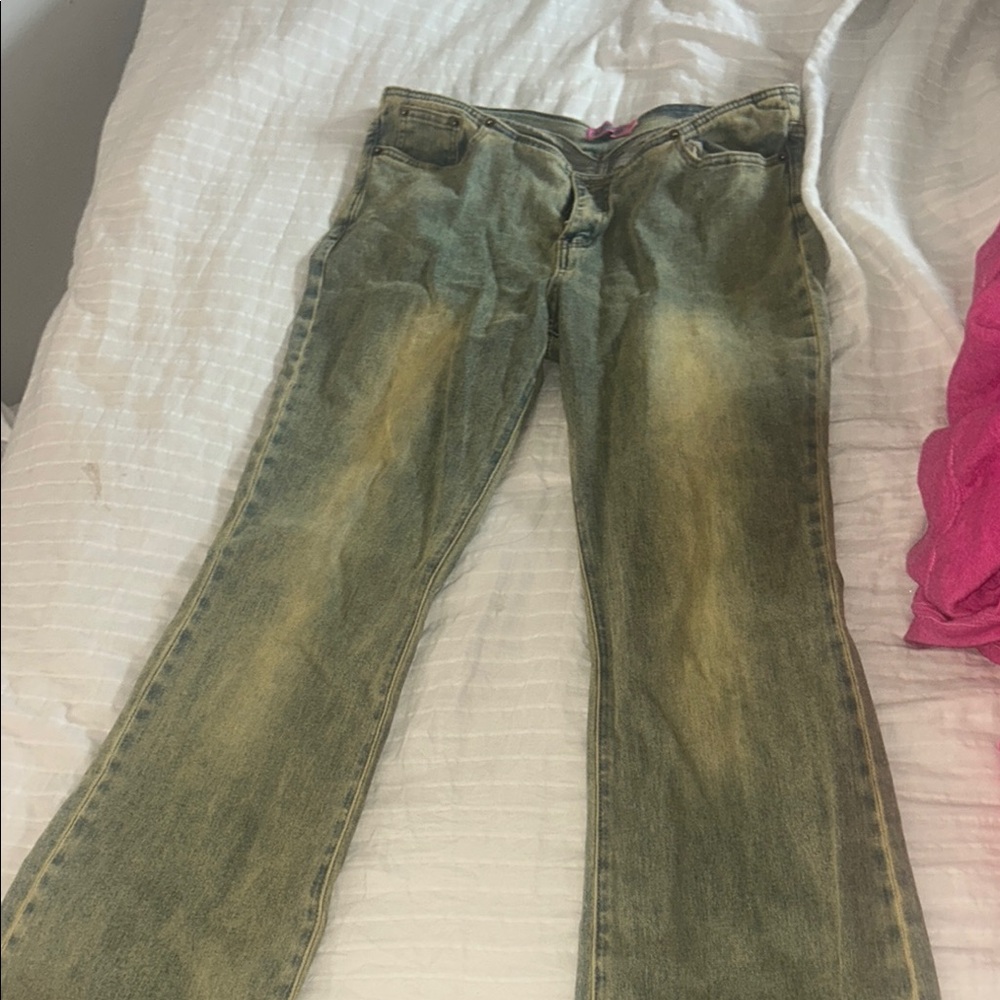 Low waisted Edikted flare jeans LARGE